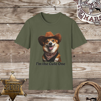 Softstyle Unisex T-Shirt: Corgi I'm the Cute one