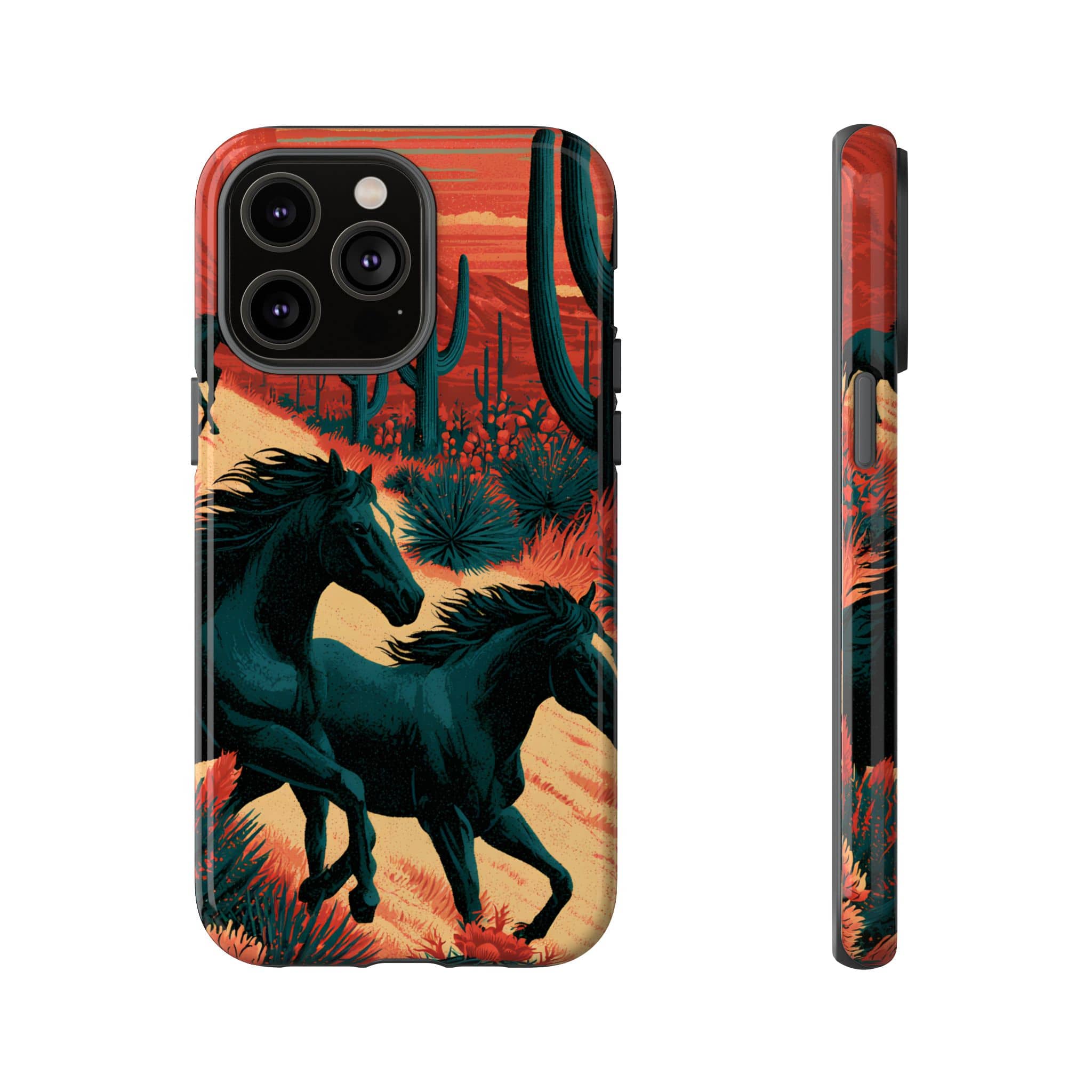 Desert Run Wild Horse Phone Case
