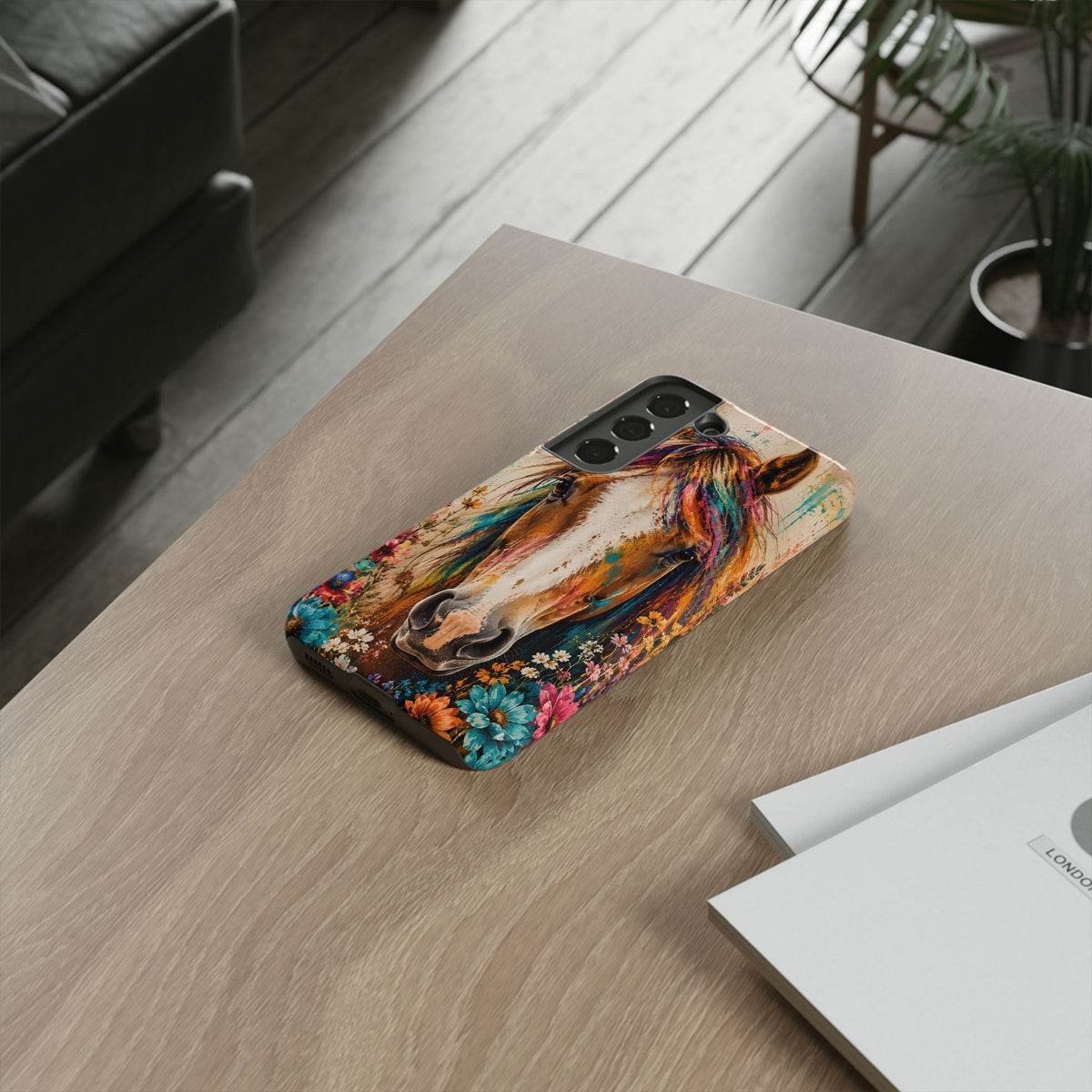 Boho Wildflower Horse Phone Case