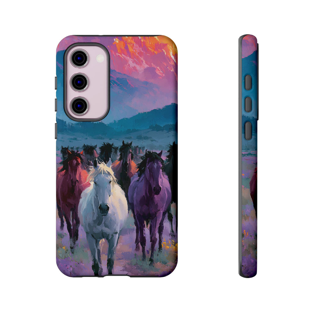 Wild Horses Sunset Mountain Phone Case