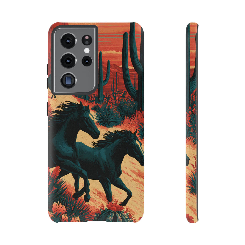 Desert Run Wild Horse Phone Case