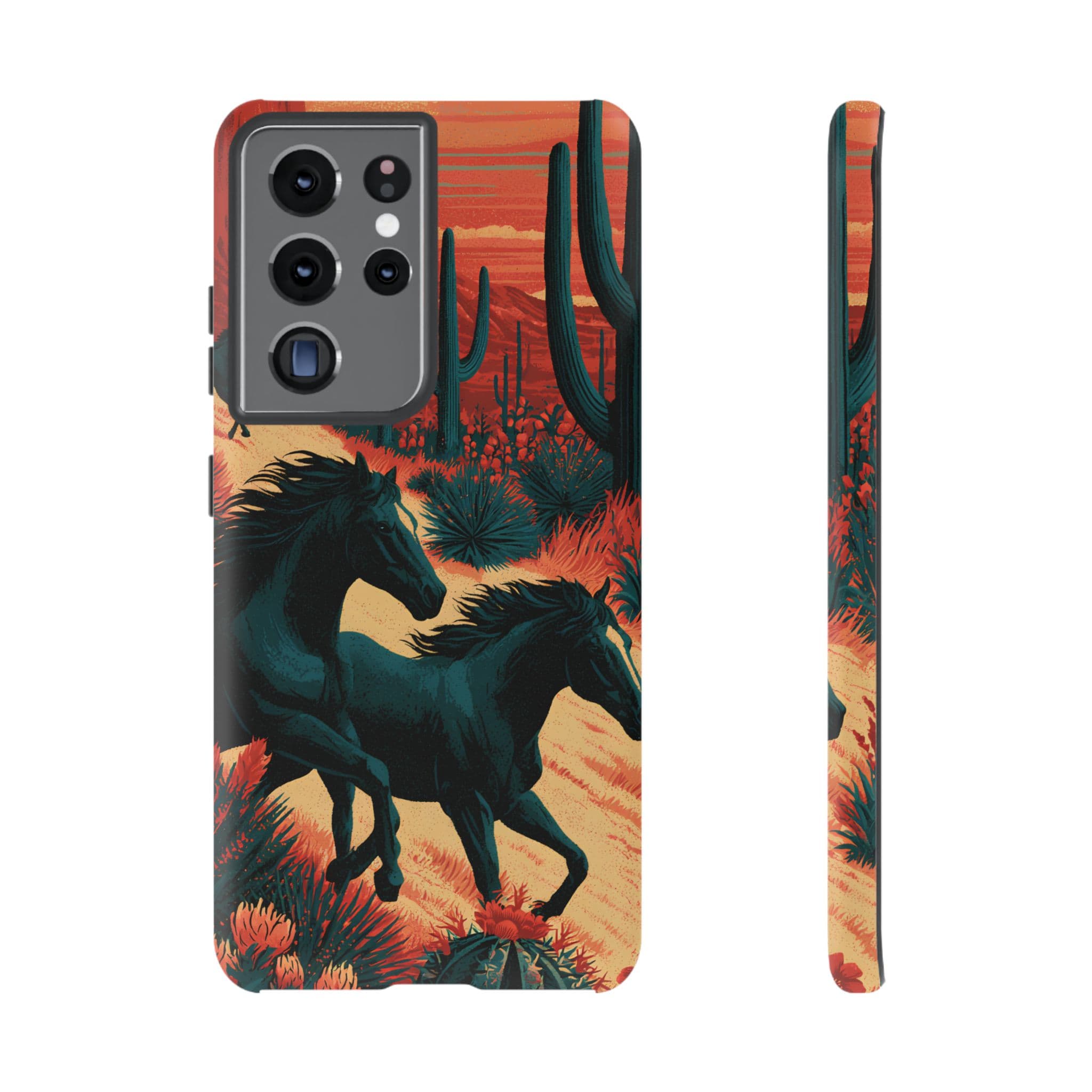 Desert Run Wild Horse Phone Case