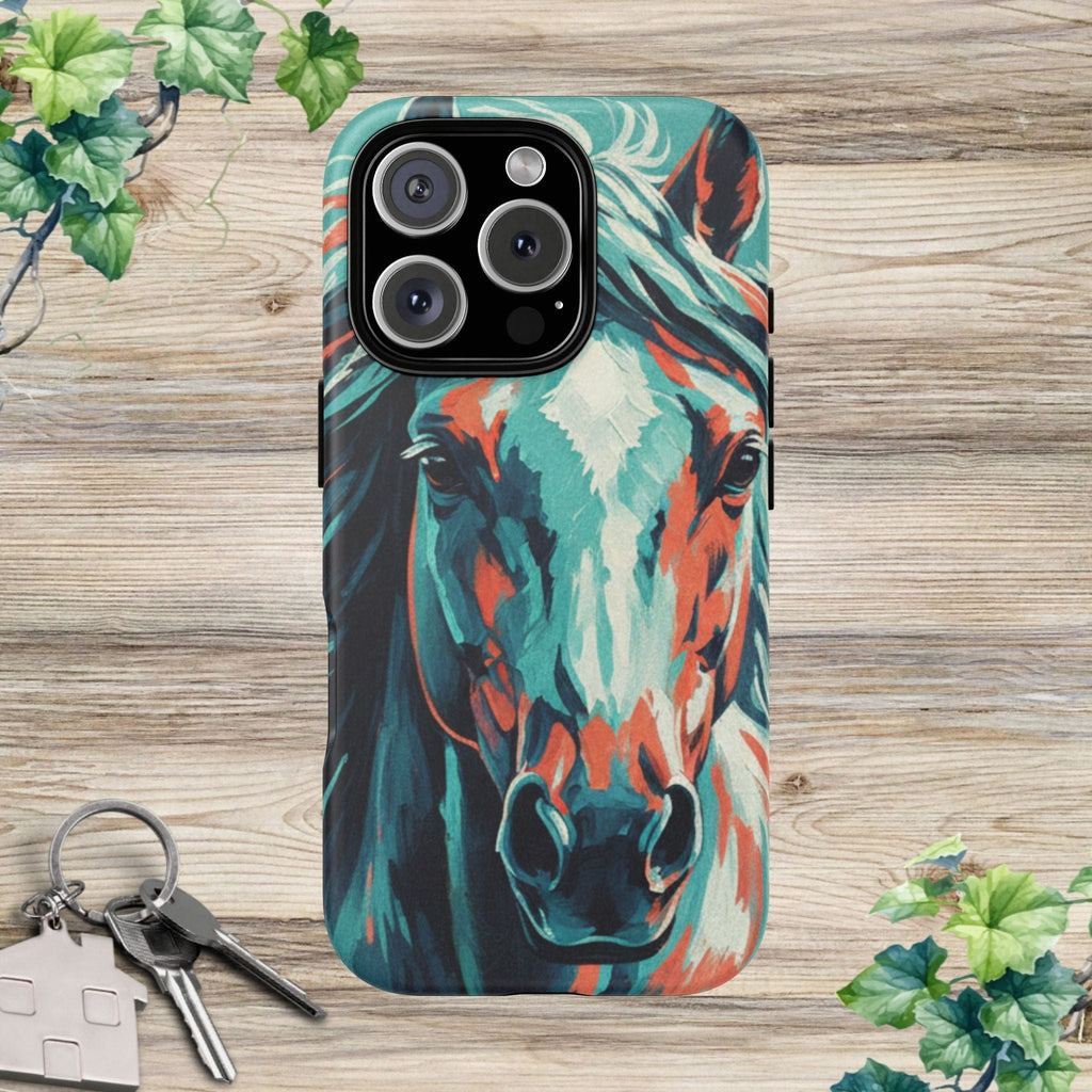 Colorful Horse Head – Turquoise