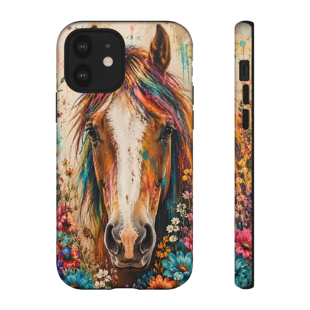 Boho Wildflower Horse Phone Case