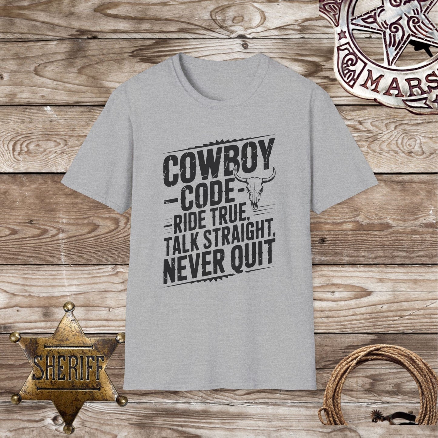 Softstyle Unisex T-Shirt – Ride True, Talk Straight, Never Quit