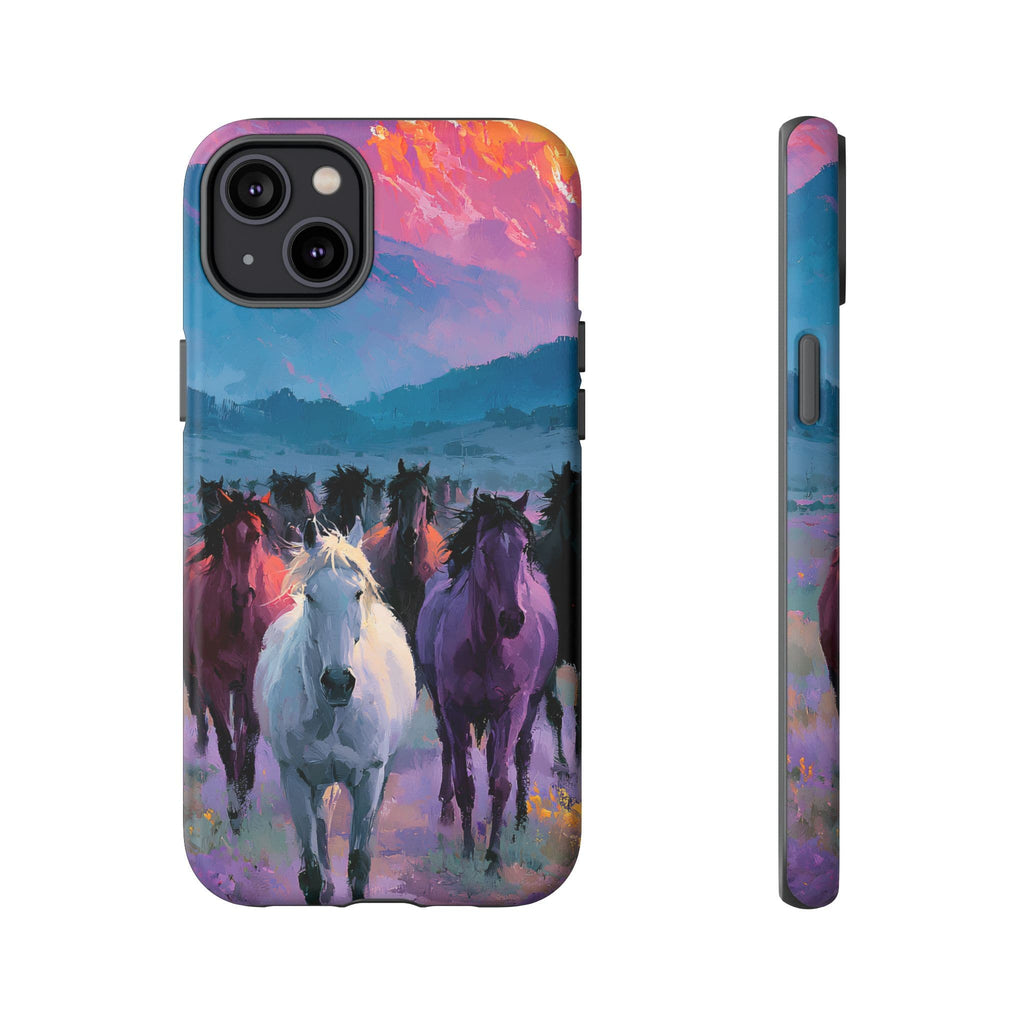 Wild Horses Sunset Mountain Phone Case