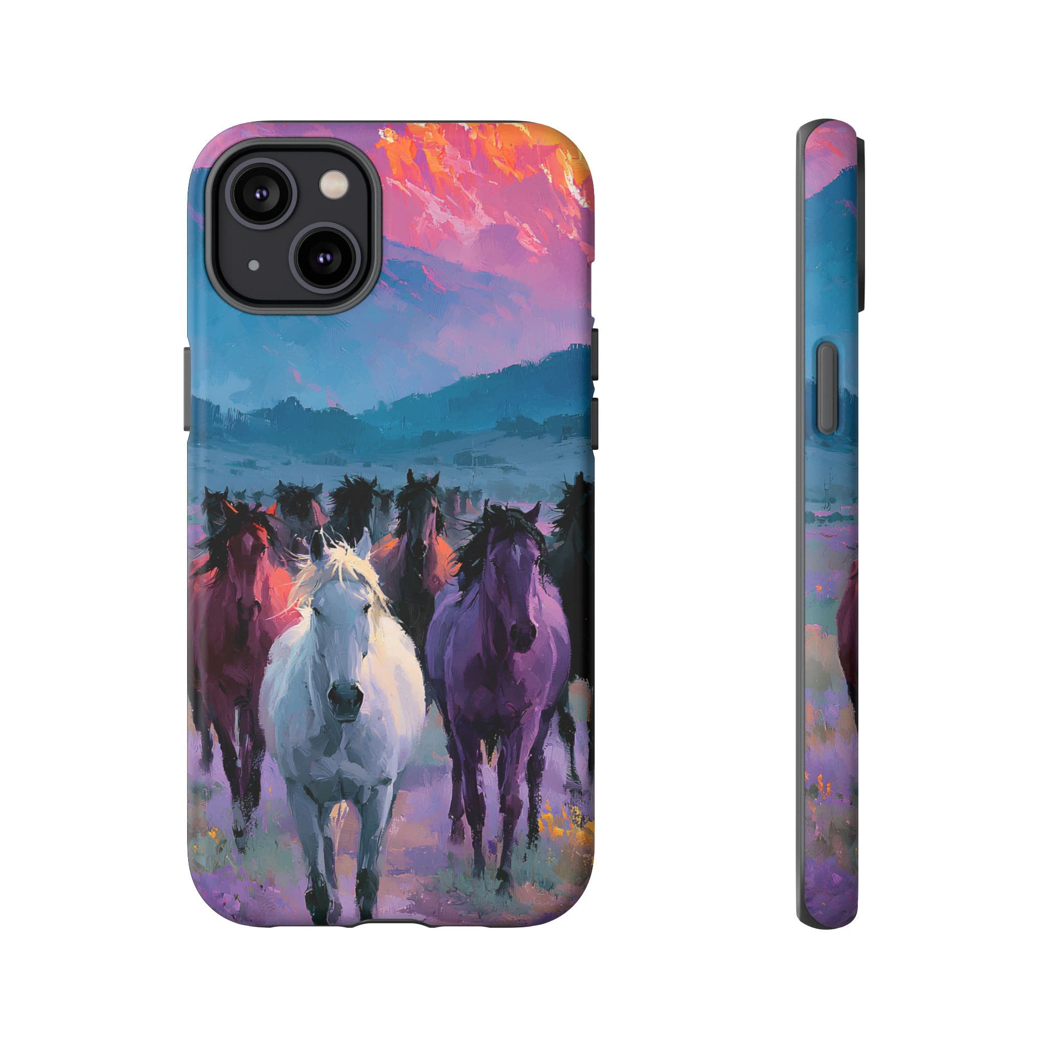 Wild Horses Sunset Mountain Phone Case