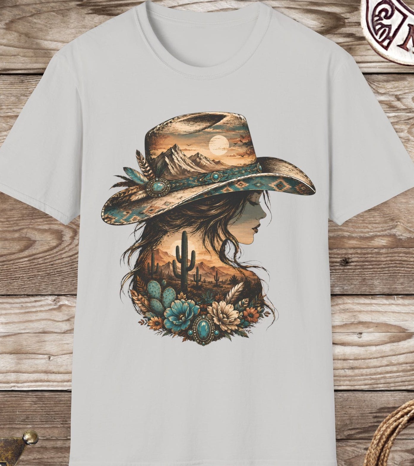 Desert Moon Cowgirl Western Graphic Tee