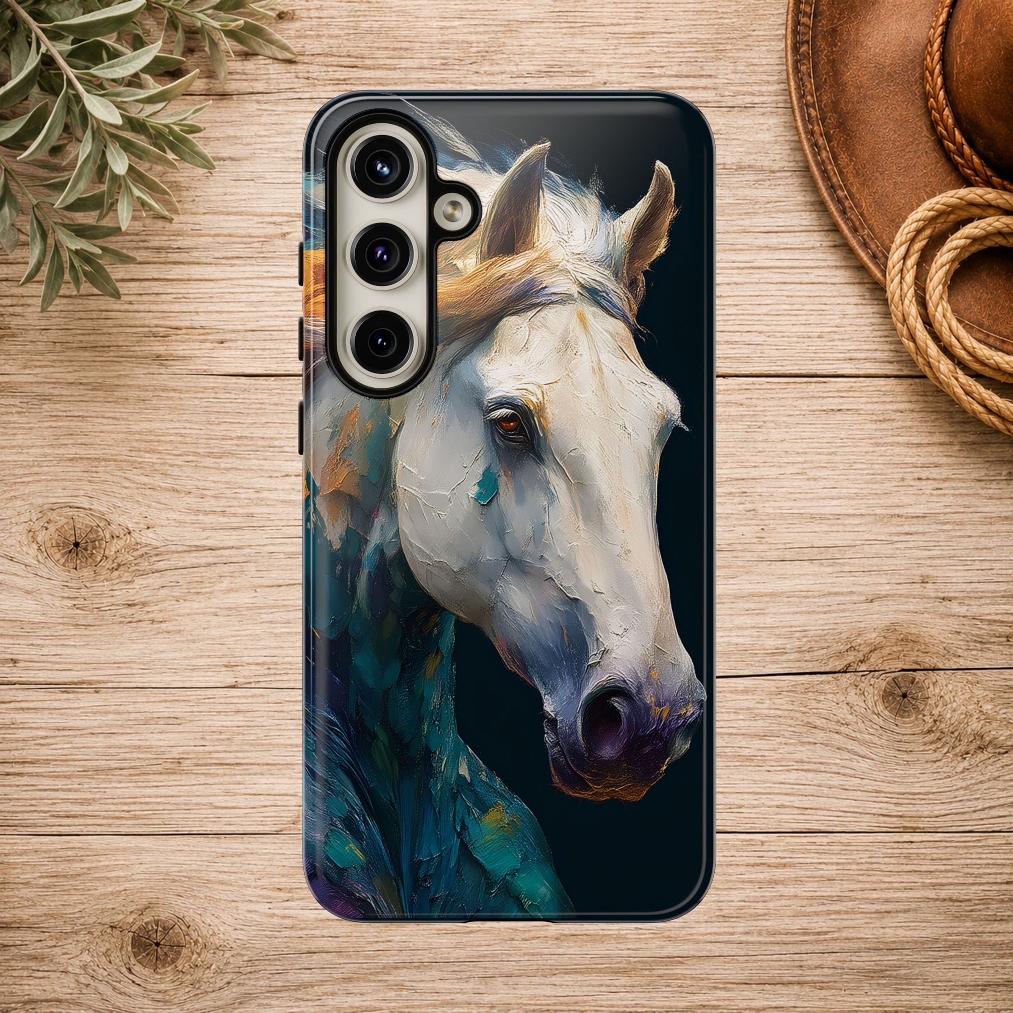 White Horse Art Phone Case