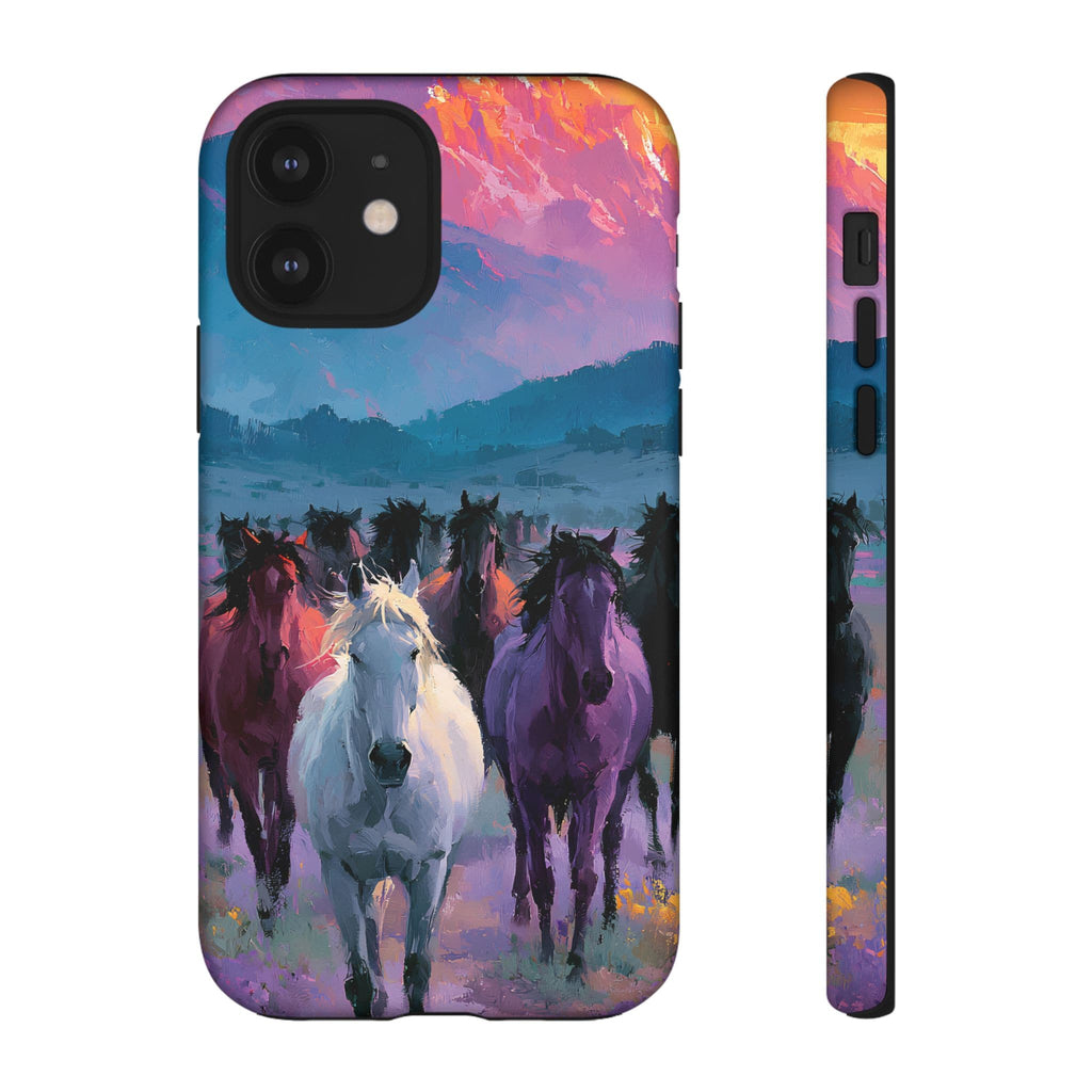 Wild Horses Sunset Mountain Phone Case