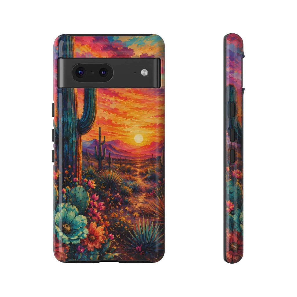 Desert Sunset Bloom Western Phone Case