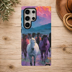 Wild Horses Sunset Mountain Phone Case