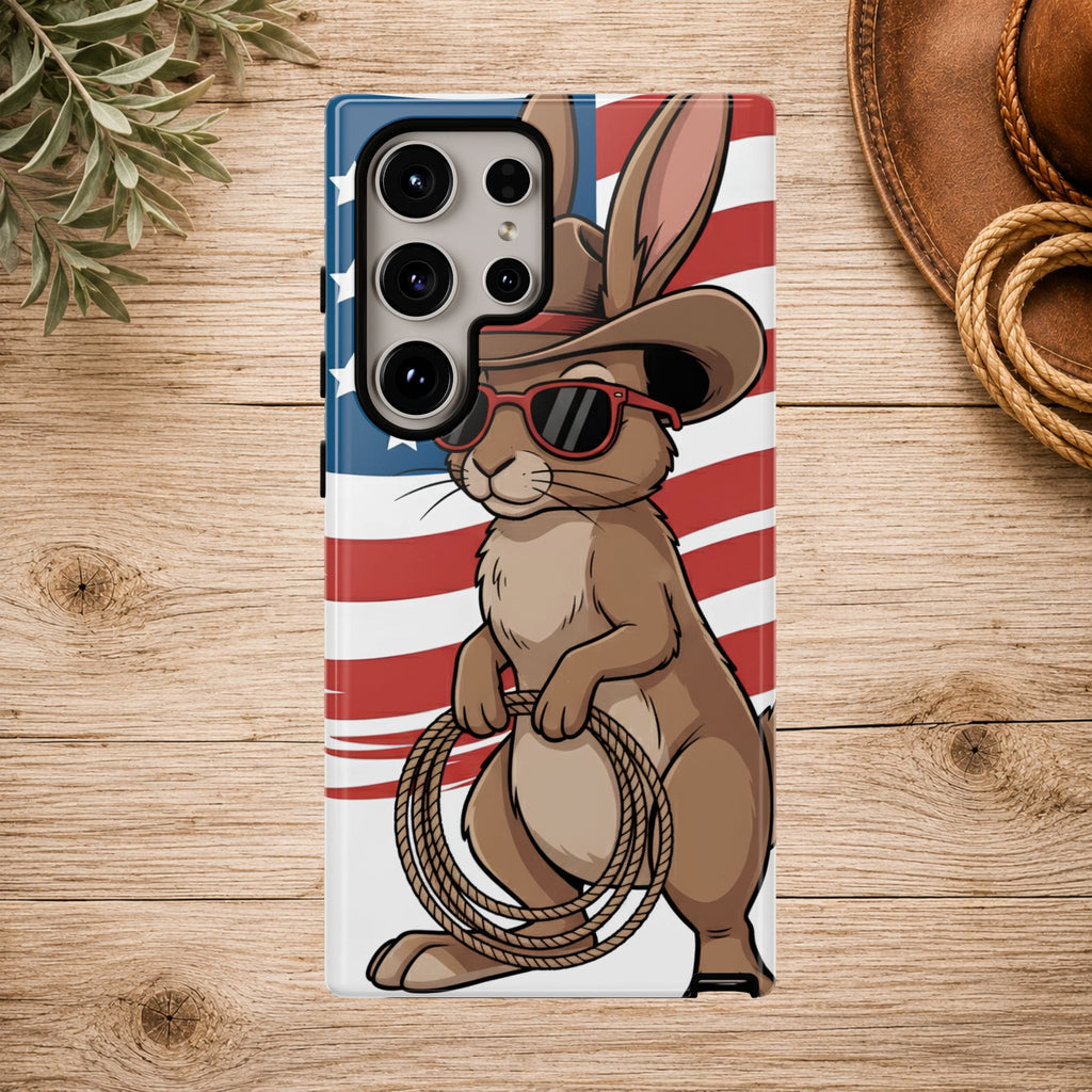 Patriotic Cowboy Bunny Phone Case