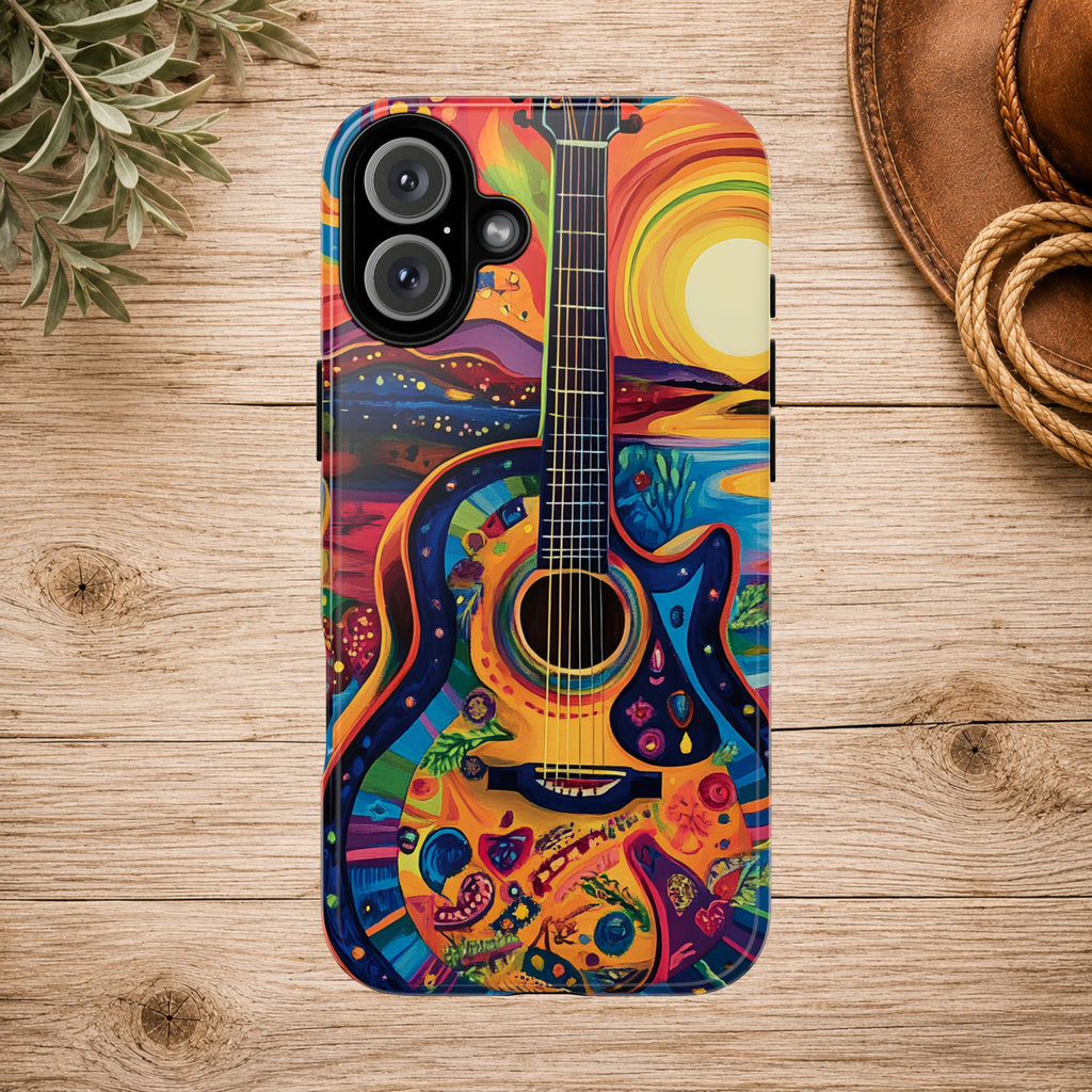 Psychedelic Sunset Guitar Phone Case