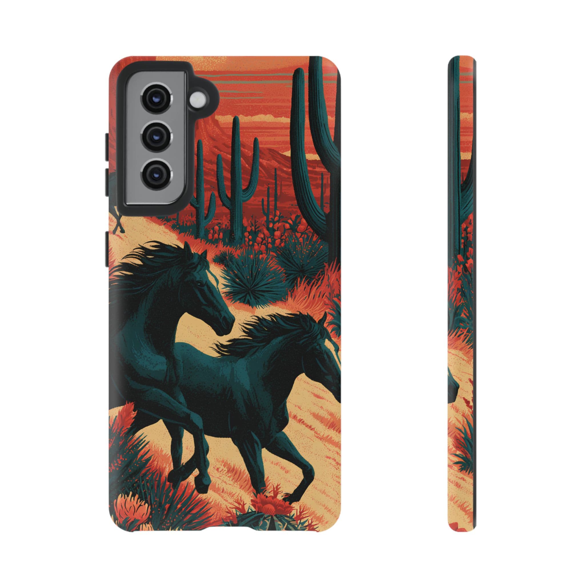 Desert Run Wild Horse Phone Case