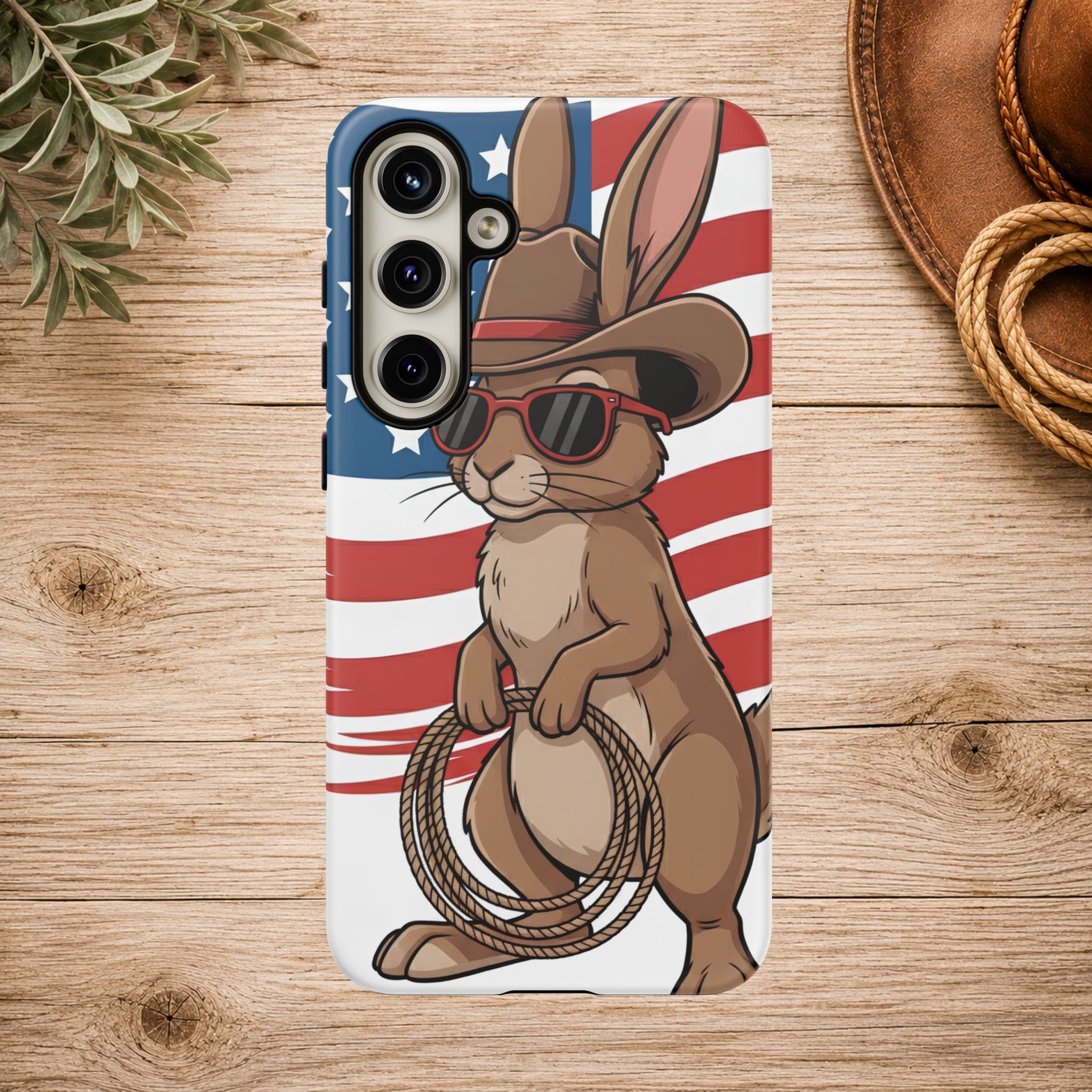 Patriotic Cowboy Bunny Phone Case