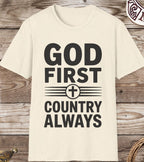 God First Country Always Tee