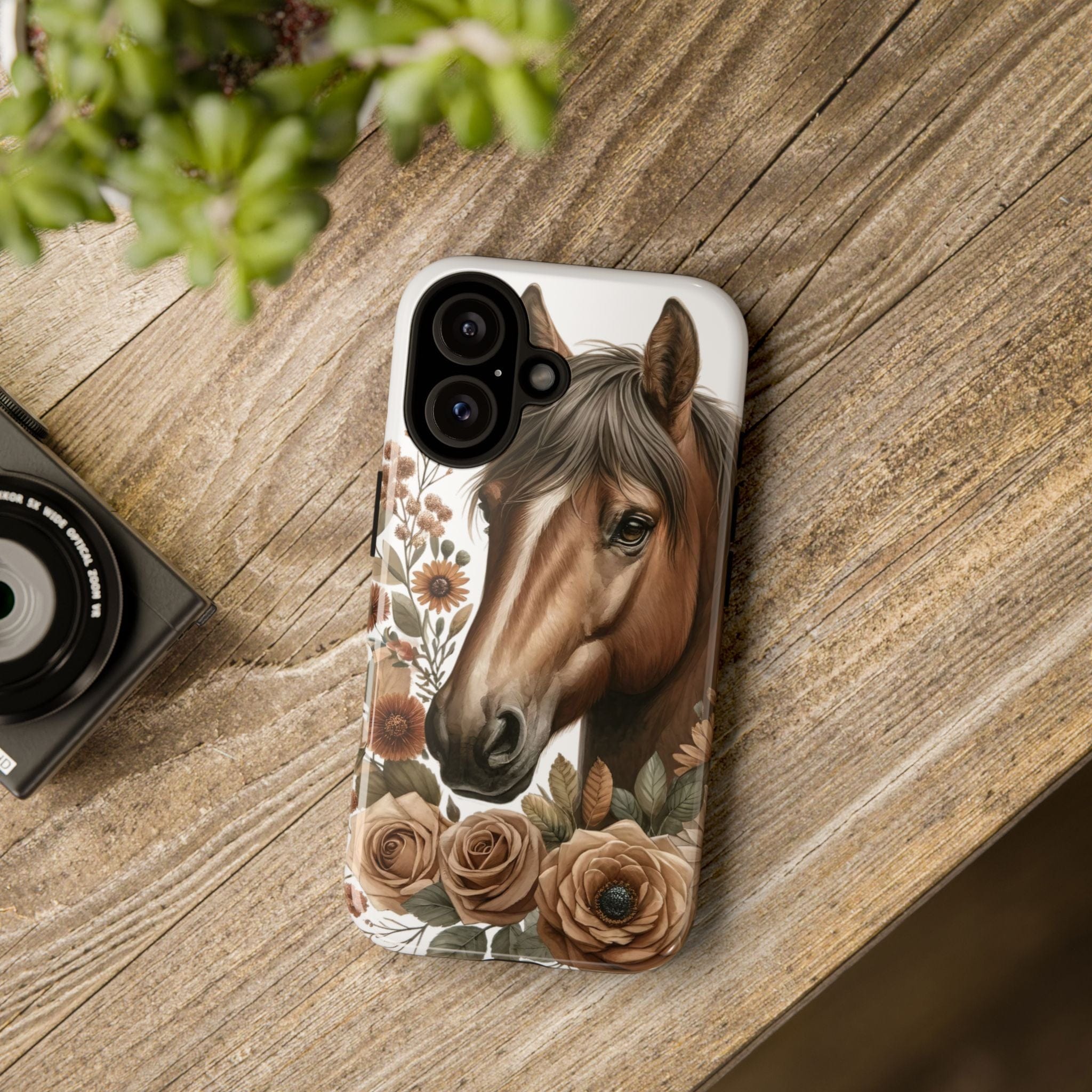 Painted Horse & Roses – Phone Case