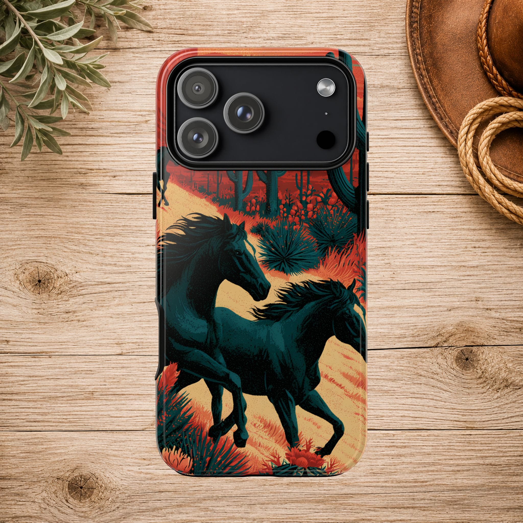 Desert Run Wild Horse Phone Case