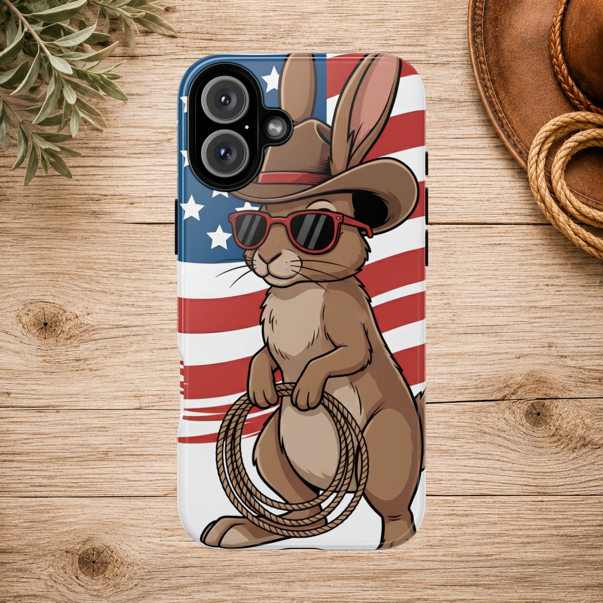 Patriotic Cowboy Bunny Phone Case