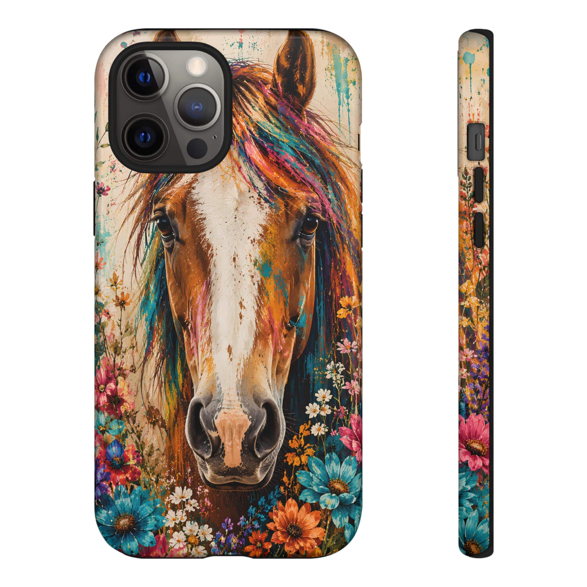 Boho Wildflower Horse Phone Case