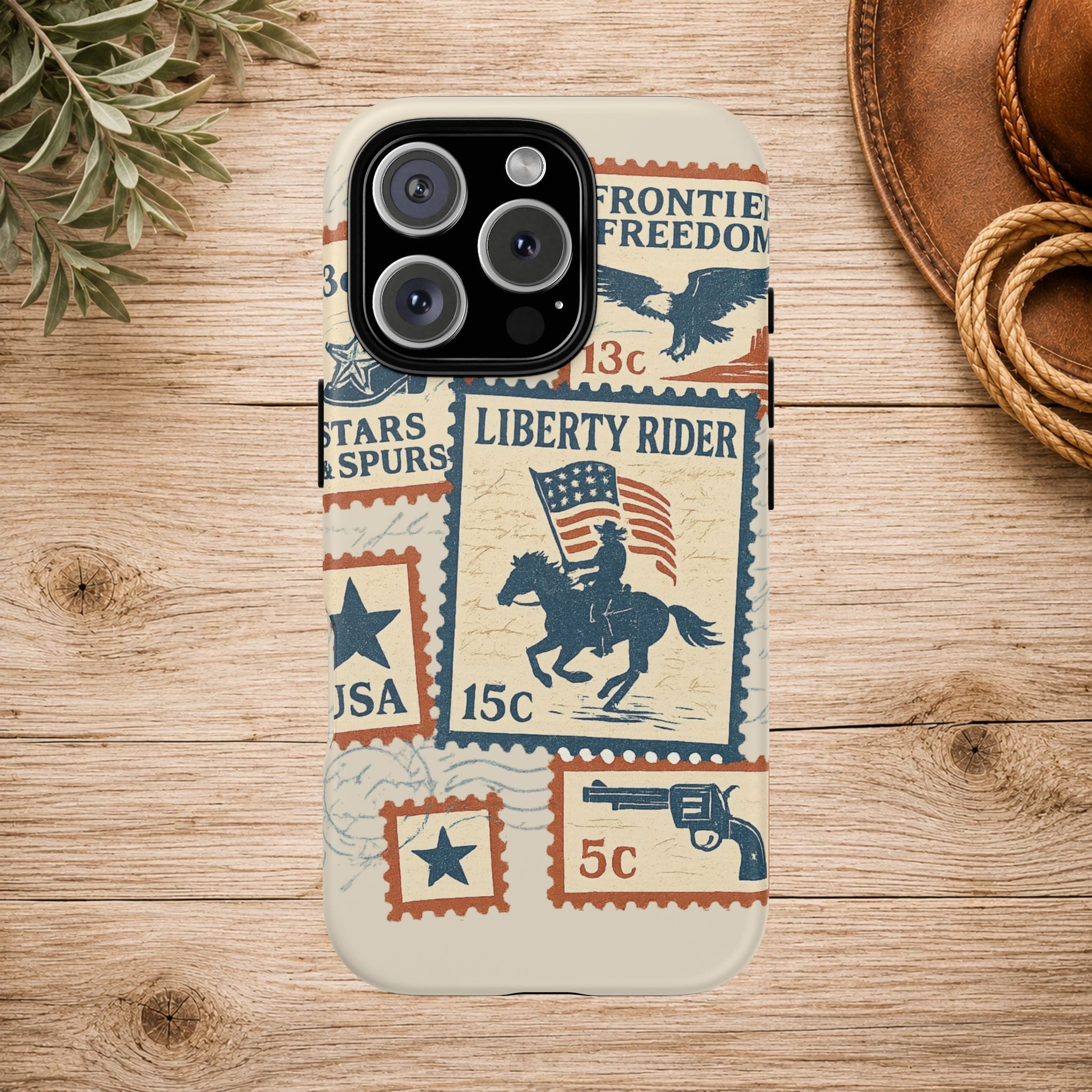 Liberty Rider Vintage Western Patriotic Phone Case