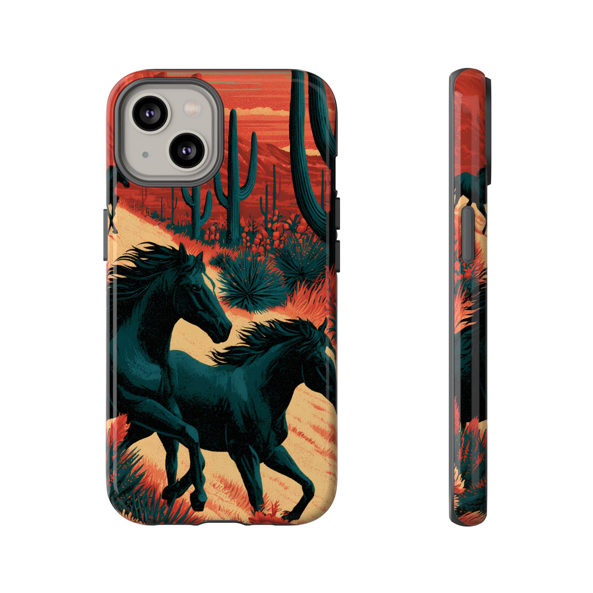 Desert Run Wild Horse Phone Case