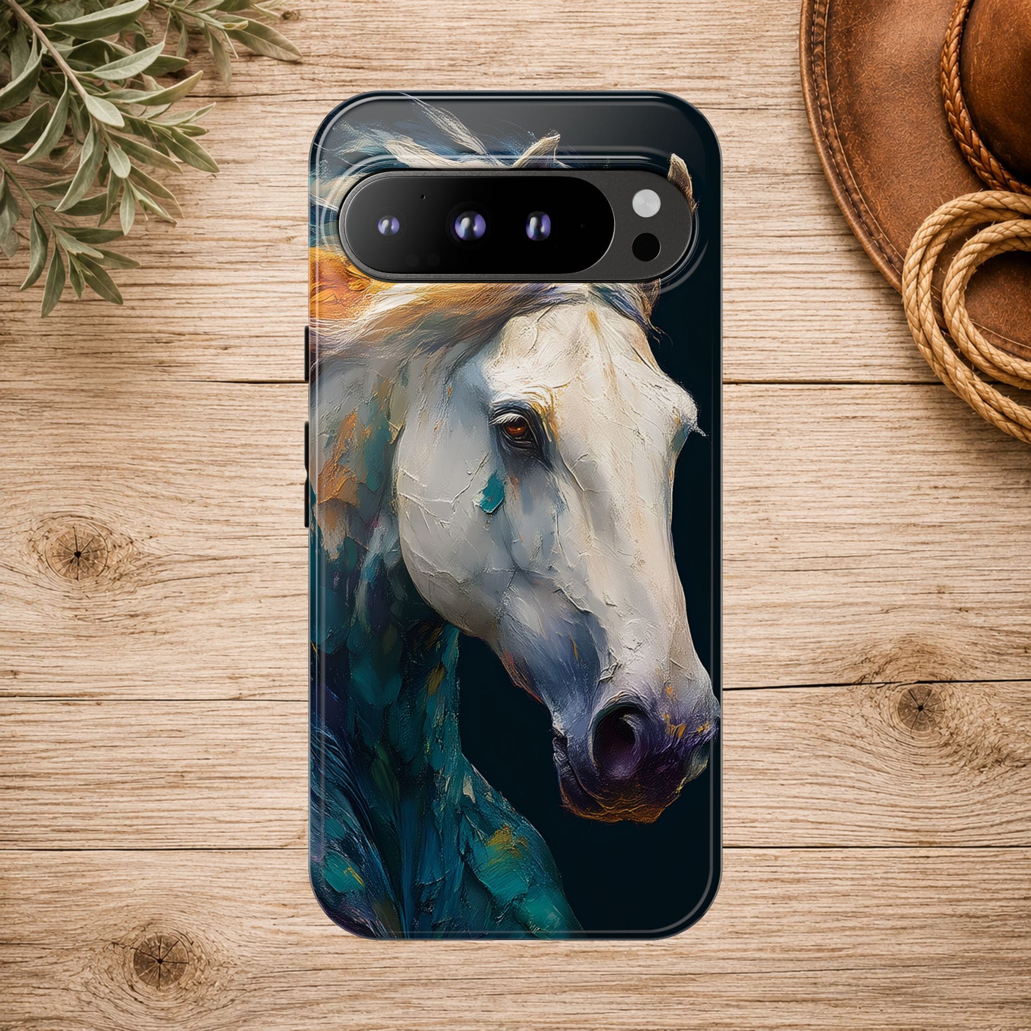 White Horse Art Phone Case