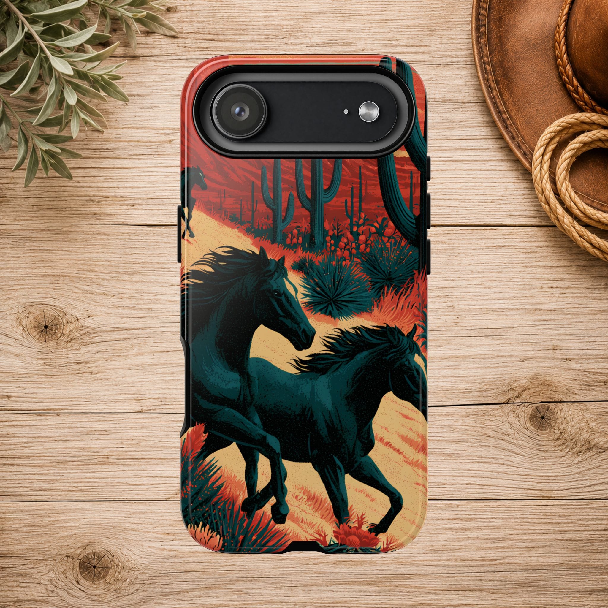 Desert Run Wild Horse Phone Case