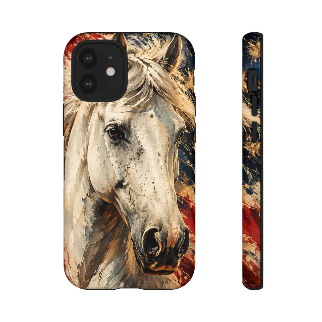 Patriotic White Horse Phone Case