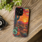 Desert Sunset Bloom Western Phone Case