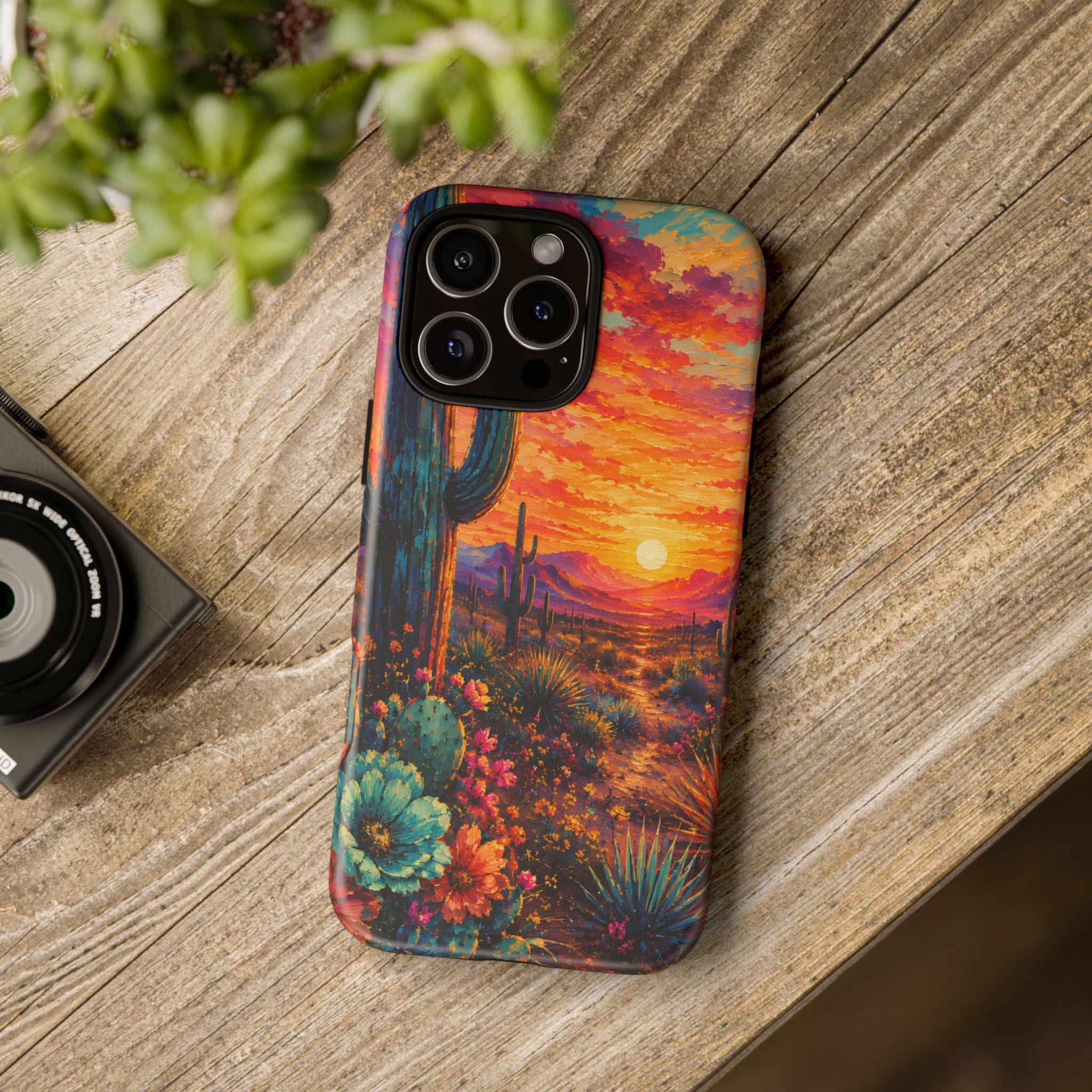 Desert Sunset Bloom Western Phone Case