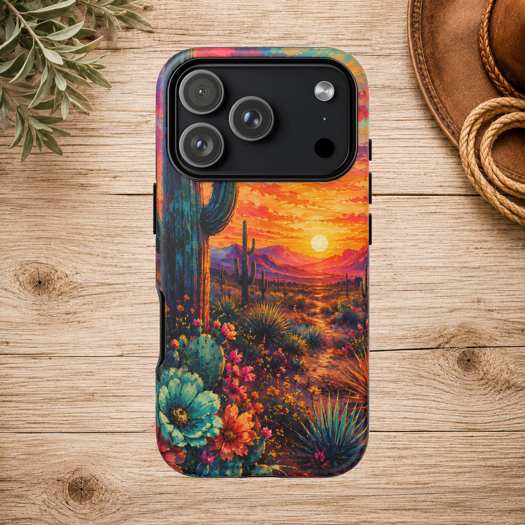 Desert Sunset Bloom Western Phone Case
