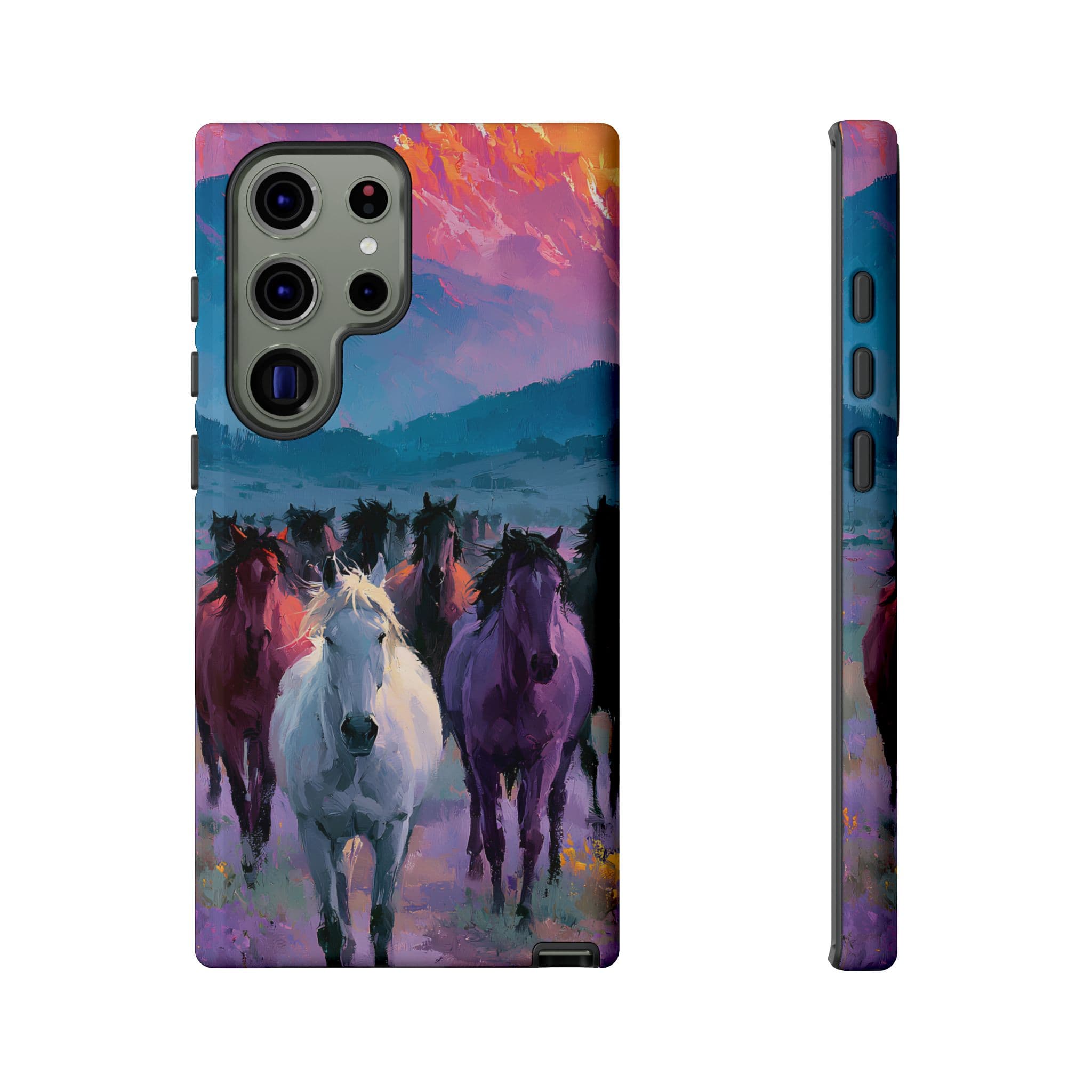 Wild Horses Sunset Mountain Phone Case