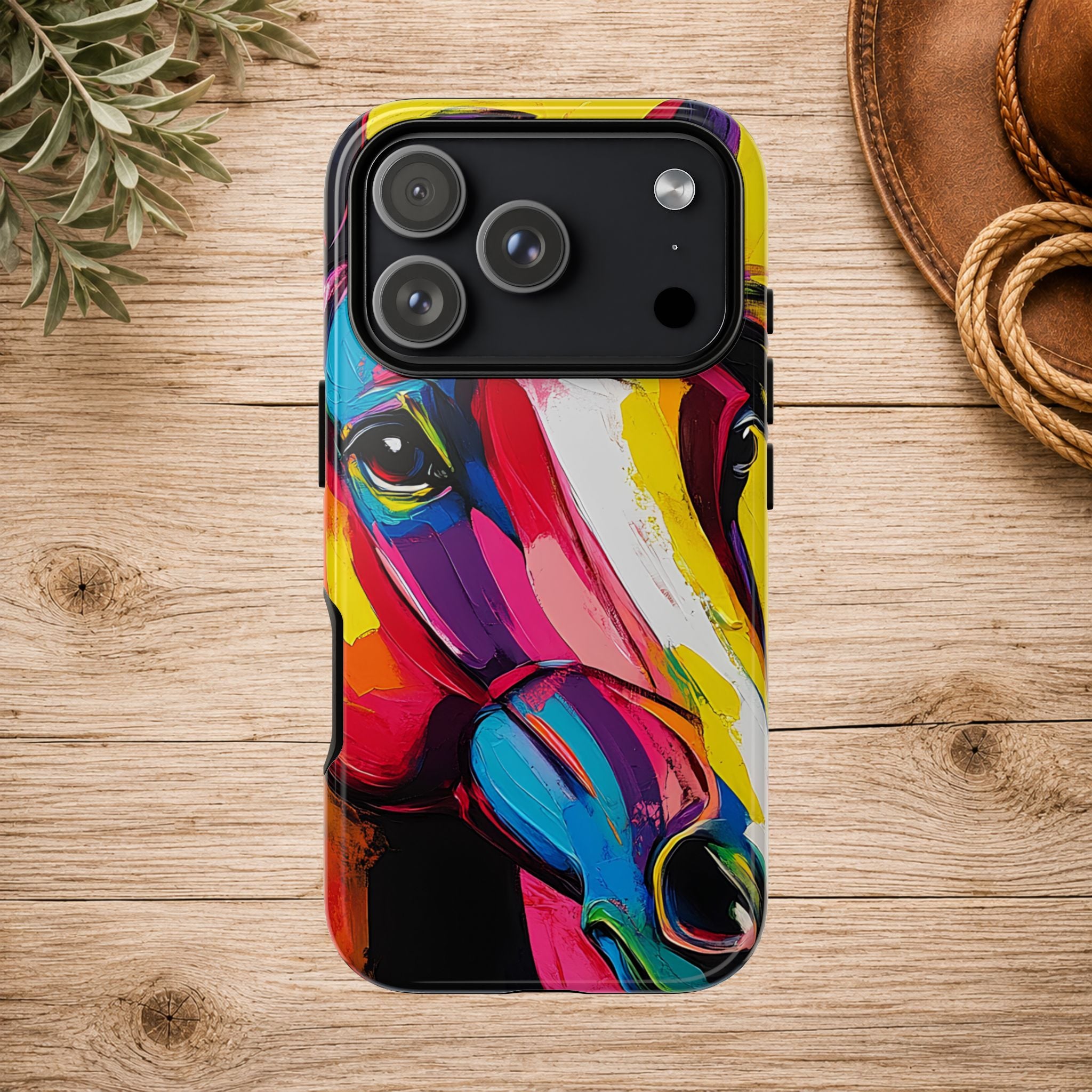 Abstract Colorful Horse Phone Case