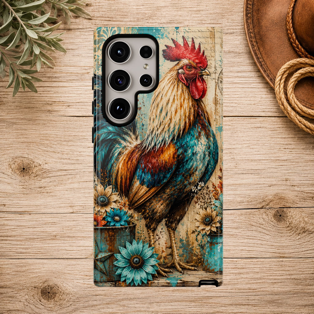 Rustic Farmhouse Rooster Phone Case