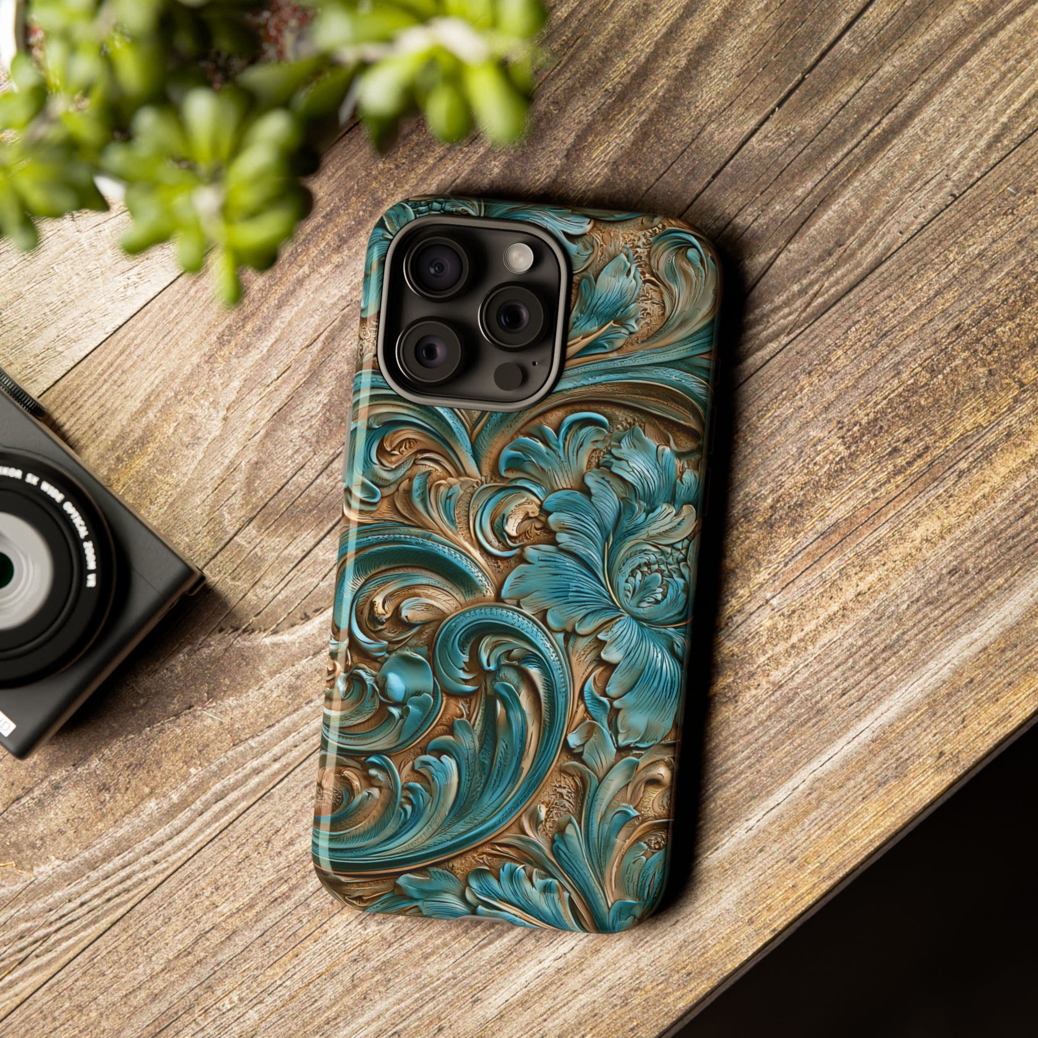 Turquoise  Western Tough Phone Case