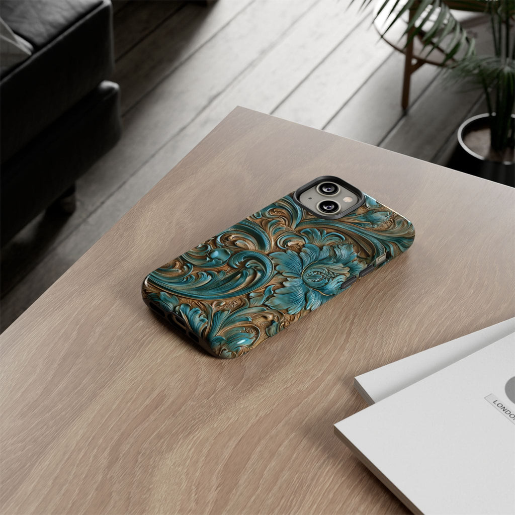 Turquoise  Western Tough Phone Case
