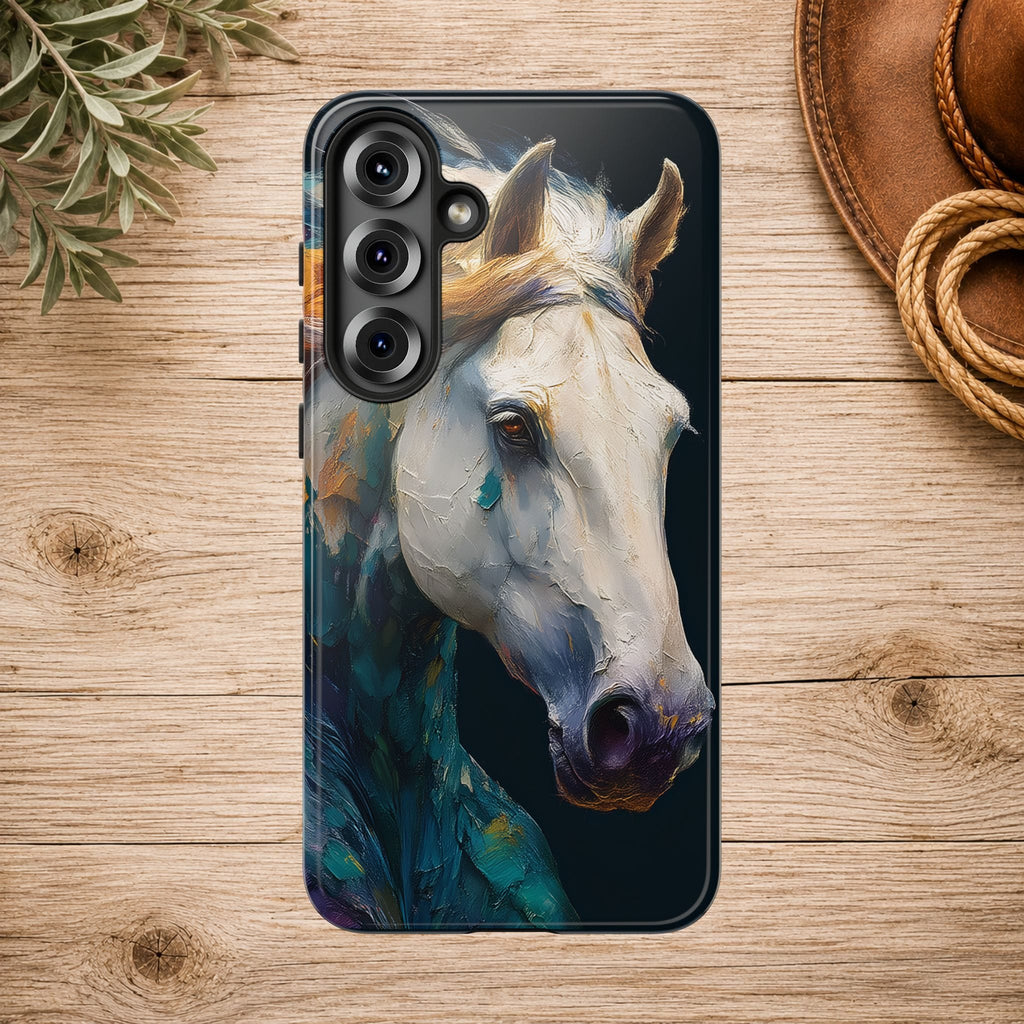 White Horse Art Phone Case