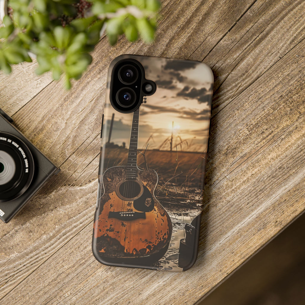 Guitar in a Wet Field -Phone Case