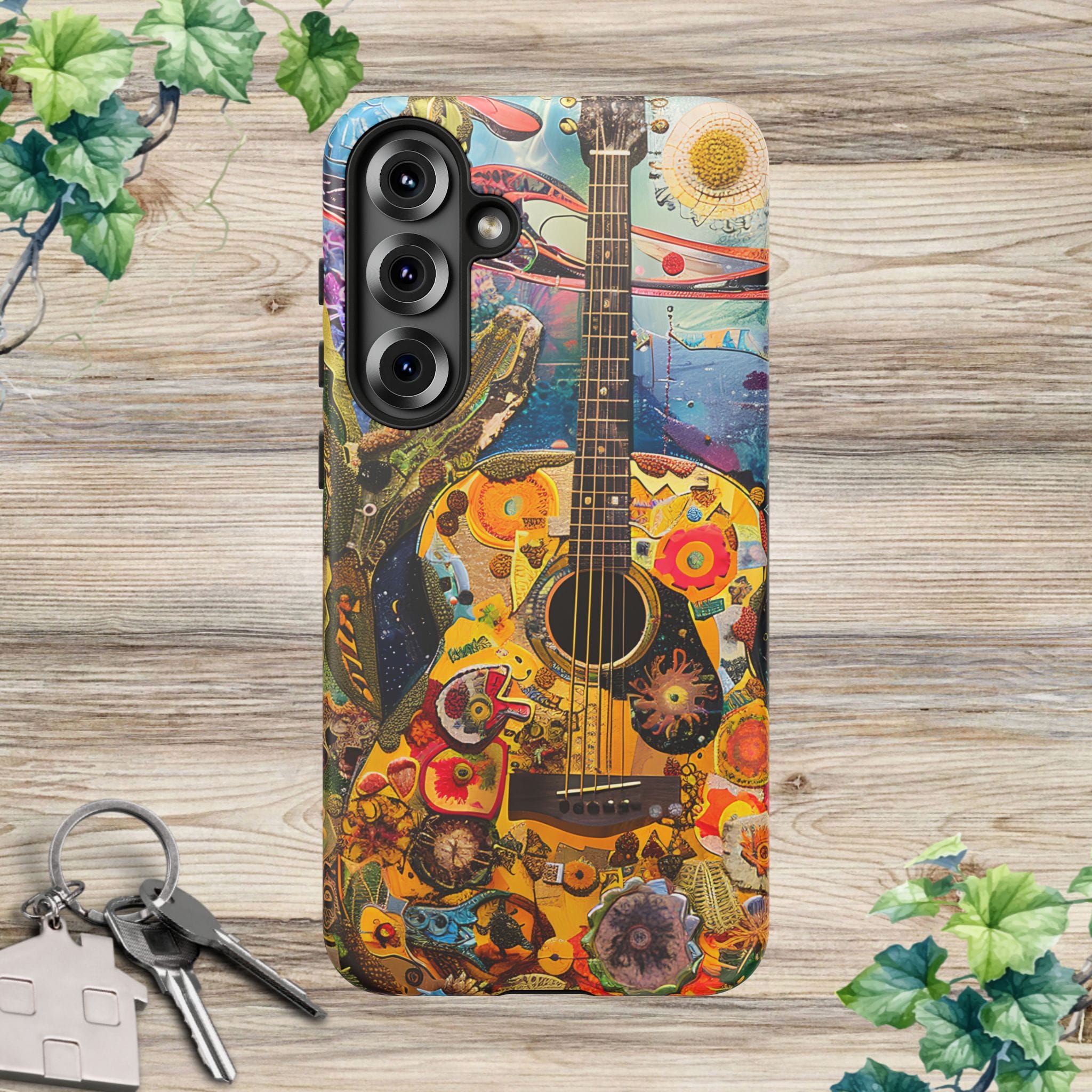 Floral Guitar- Phone Case