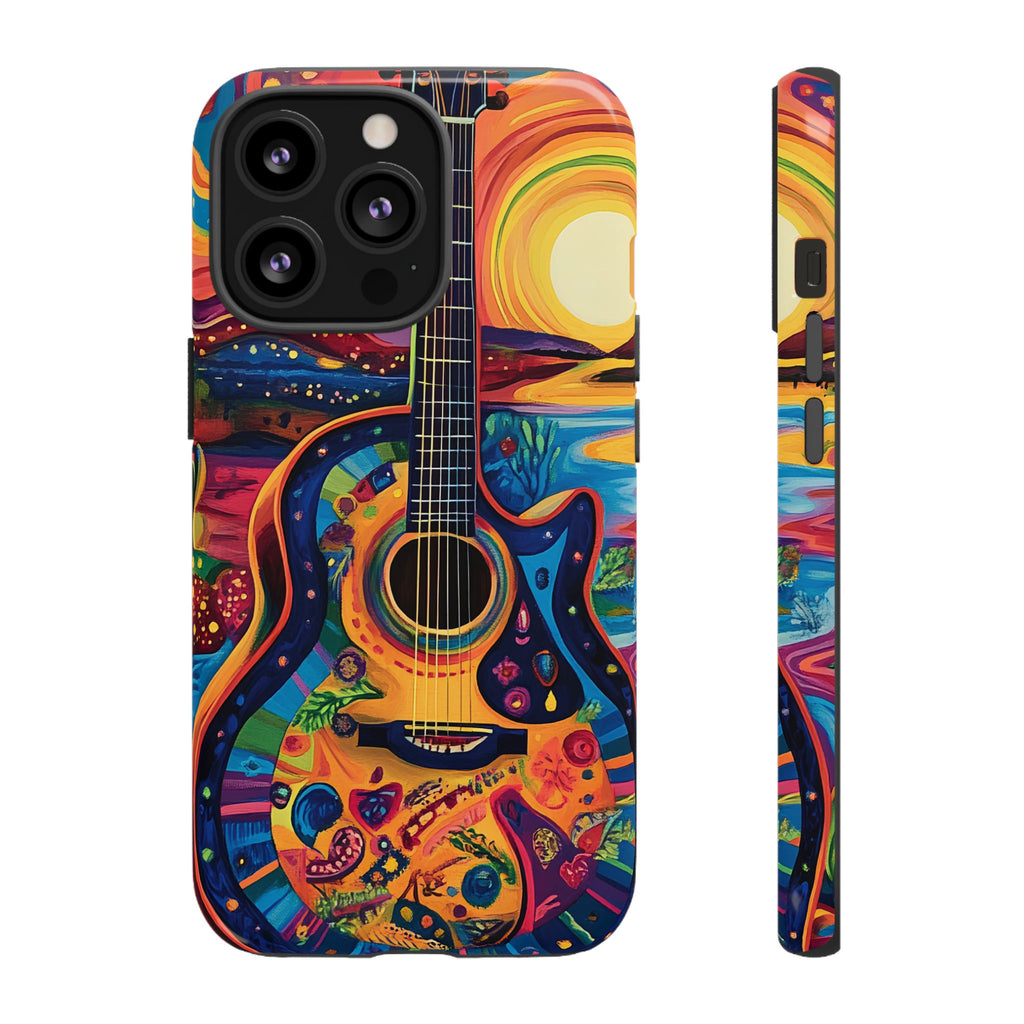 Psychedelic Sunset Guitar Phone Case