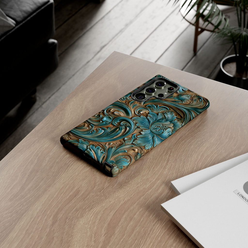 Turquoise  Western Tough Phone Case