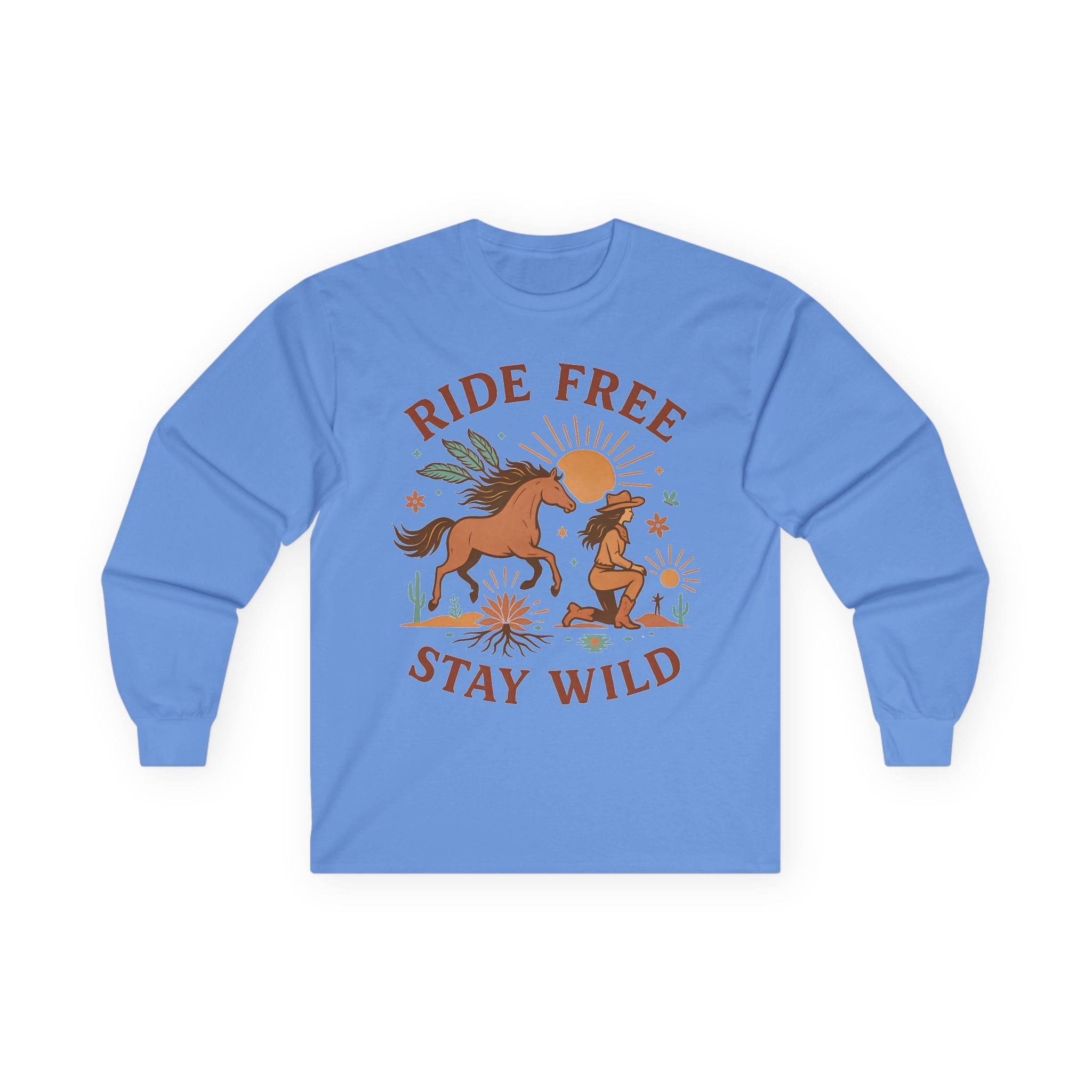 Ride Free Stay Wild Boho Style-Long Sleeve T-Shirt
