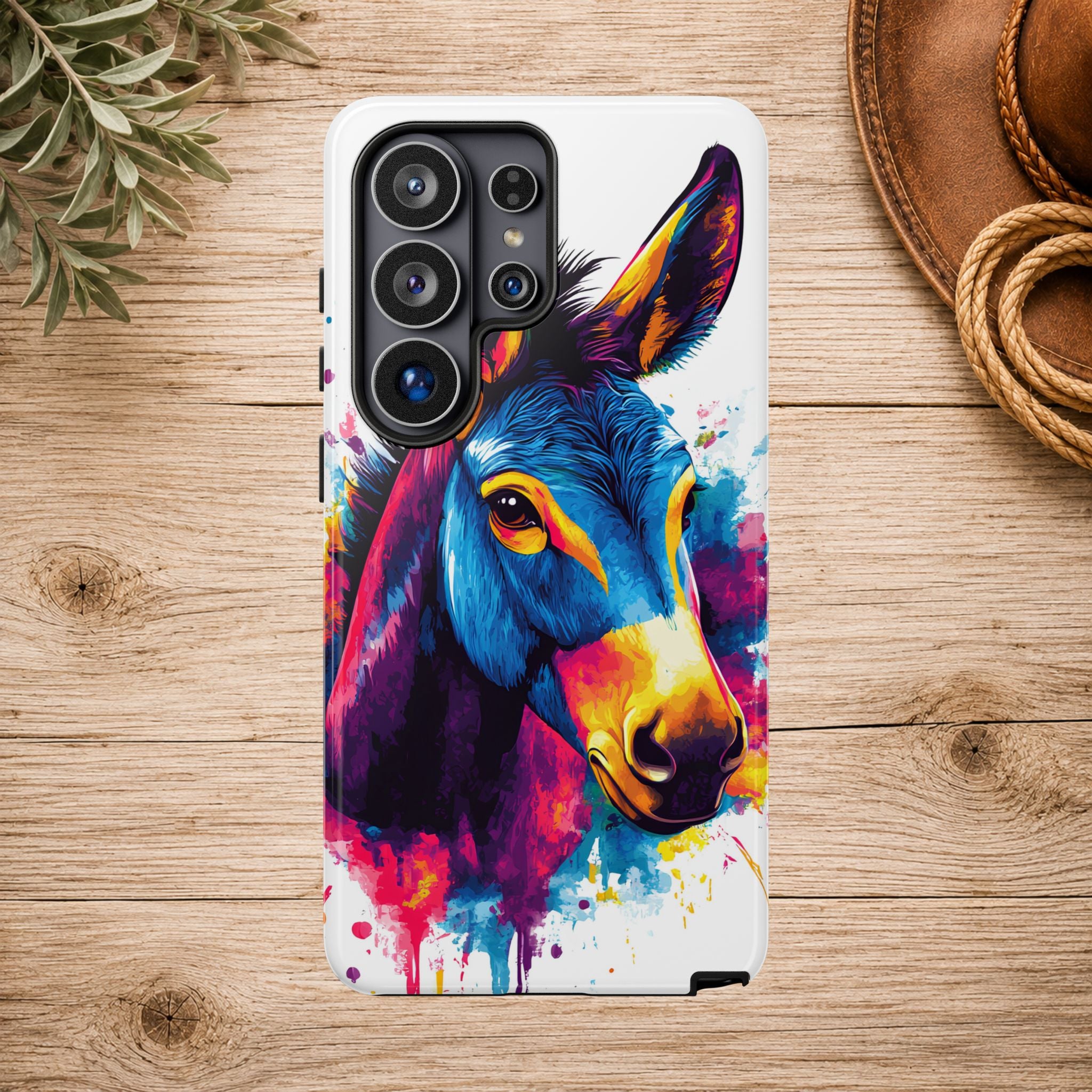Color Splash Donkey Phone Case