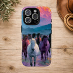 Wild Horses Sunset Mountain Phone Case