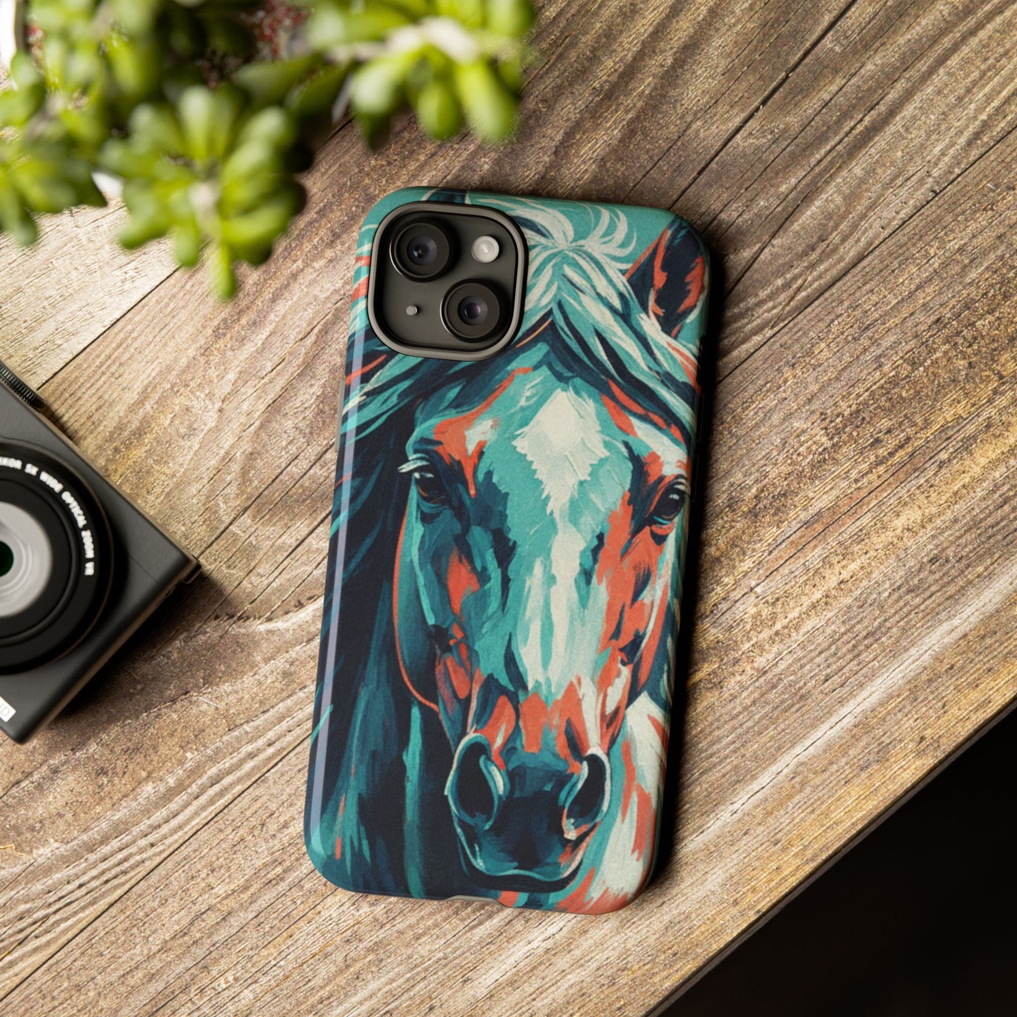 Colorful Horse Head – Turquoise