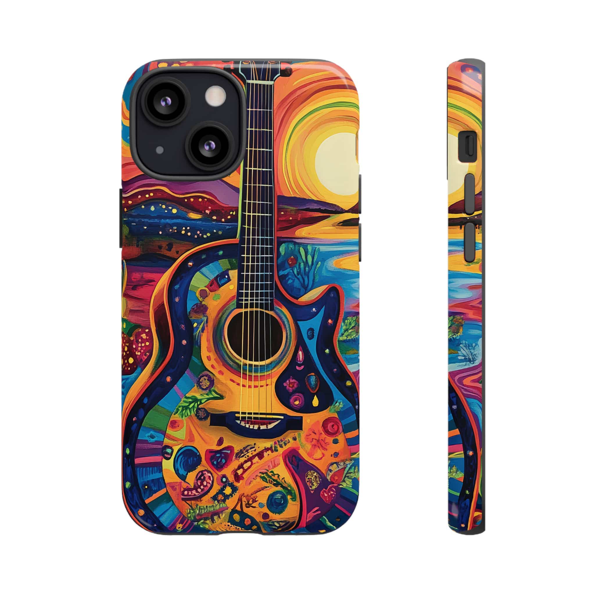 Psychedelic Sunset Guitar Phone Case