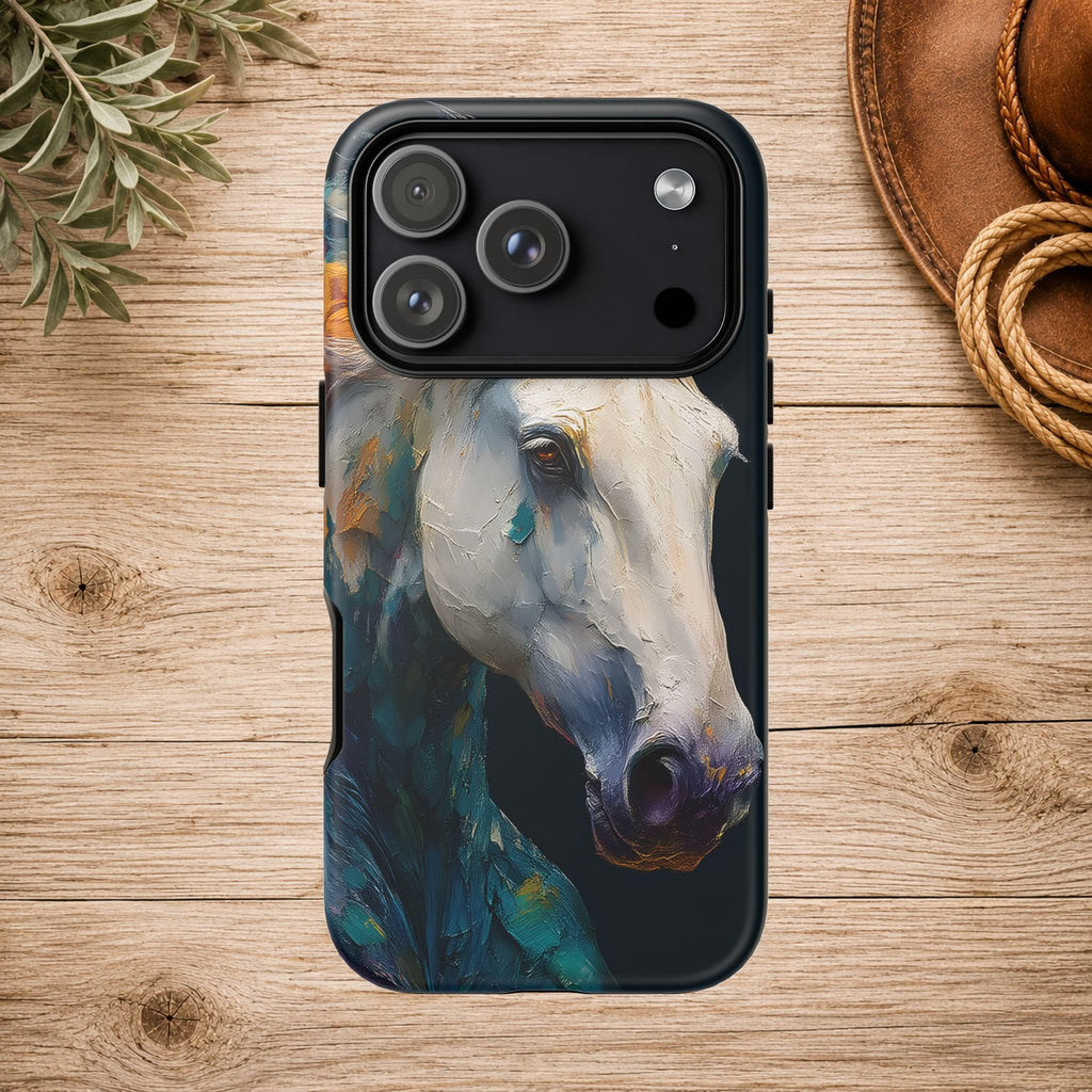 White Horse Art Phone Case