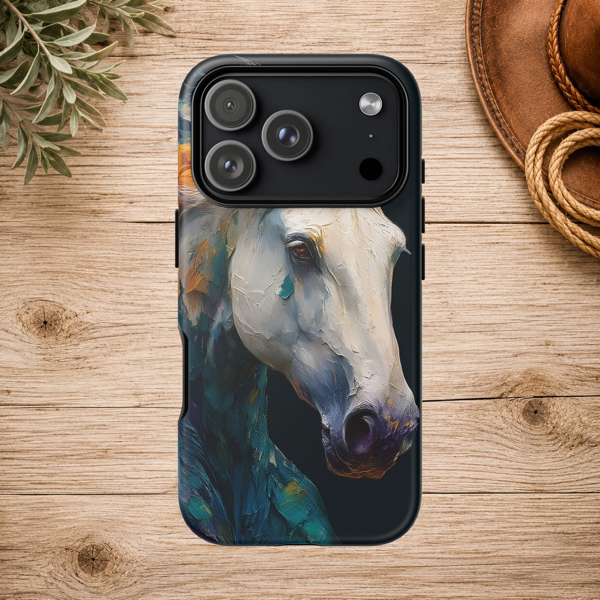 White Horse Art Phone Case